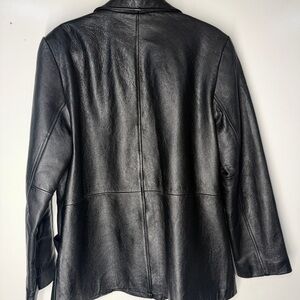 Wilda Classic Black Leather Jacket Women’s